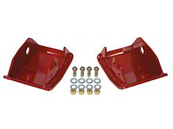 Rancho rockGear Rear Shock Skid Plates; Red (21-24 Bronco)