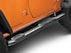 Raptor Series 4-Inch OE Style Curved Oval Side Step Bars; Black Textured (07-18 Jeep Wrangler JK 4-Door)