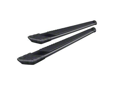 Raptor Series 5-Inch Tread Step Slide Track Running Boards; Black Textured (05-21 Frontier King Cab)