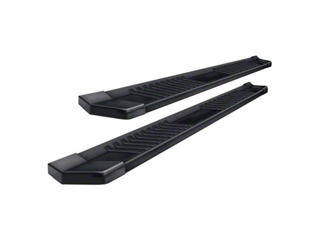 Raptor Series 6-Inch OEM Style Slide Track Running Boards; Black Textured (04-24 Titan Crew Cab)