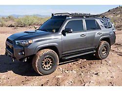 Raptor Series 5-Inch Tread Step Slide Track Running Boards; Black Textured (10-24 4Runner, Excluding Limited, Nightshade, TRD Sport, Venture)