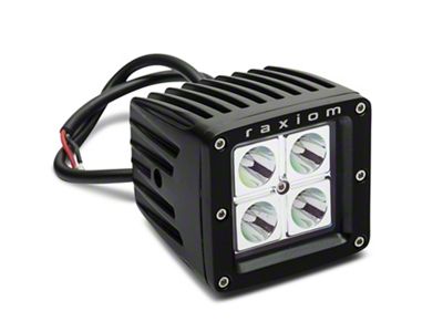 Raxiom 3-Inch Square 4-LED Off Road Light; Spot Beam (Universal; Some Adaptation May Be Required)