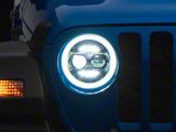 Raxiom 9-Inch Vader LED Headlights; Black Housing; Clear Lens (20-25 Jeep Gladiator JT)