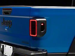 Raxiom Axial Series LED Tail Lights; Black Housing; Smoked Lens (20-25 Jeep Gladiator JT w/ Factory Halogen Tail Lights & w/o Blind Spot Detection))