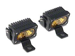 Raxiom Cowl Mounted LED Light Kit with Brackets; White LED; Yellow Lens (20-25 Jeep Gladiator JT, Excluding Mojave)