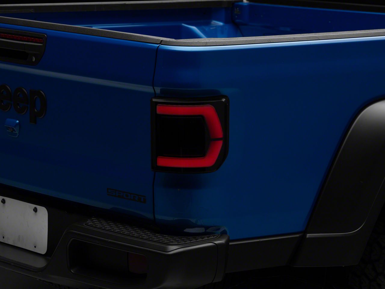 Raxiom Jeep Gladiator Low Profile LED Tail Lights; Black Housing ...