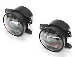 Raxiom Axial Series LED Angel Eye Fog Lights; Amber and White (07-18 Jeep Wrangler JK)