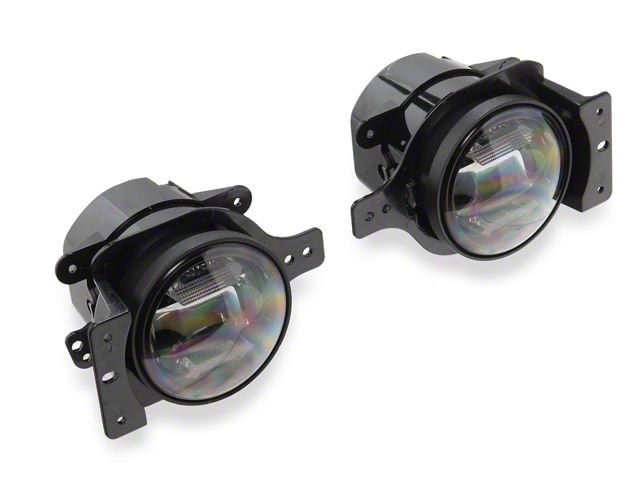 Raxiom Axial Series LED Angel Eye Fog Lights; Amber and White (18-24 Jeep Wrangler JL)