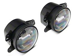 Raxiom Axial Series LED Angel Eye Fog Lights; Yellow/White Switchback LED (07-18 Jeep Wrangler JK)