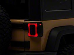 Raxiom Axial Series LED Tail Lights; Black Housing; Smoked Lens (07-18 Jeep Wrangler JK)