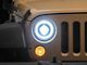 Raxiom High Output LED Headlights with Angel Eye DRL; Black Housing; Clear Lens (07-18 Jeep Wrangler JK)