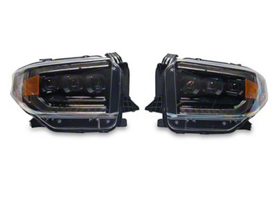 Raxiom CXR Series LED Headlights; Black Housing; Clear Lens (14-21 Tundra)