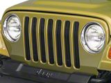 RedRock Billet Grille Inserts; Black (97-06 Jeep Wrangler TJ)