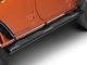 RedRock 4-Inch Oval Straight Side Step Bars; Textured Black (07-18 Jeep Wrangler JK 4-Door)