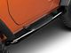 RedRock 3-Inch Round Curved Side Step Bars; Semi-Gloss Black (07-18 Jeep Wrangler JK 2-Door)