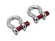 RedRock 7/8-Inch 13,500 lb. D-Ring Shackles; Silver