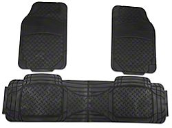 RedRock All-Weather Floor Mat Set with One-Piece Rear Mat; Black (Universal; Some Adaptation May Be Required)