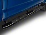 RedRock 5-Inch Oval Bent End Side Step Bars; Black (05-23 Tacoma Double Cab)