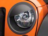 RedRock Angry Eyes Headlight Conversion; Matte Black (07-18 Jeep Wrangler JK)