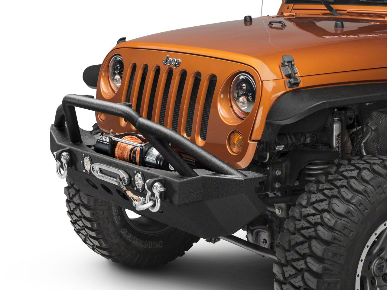 RedRock Jeep Wrangler Approach Front Bumper with LED Lights J104450 (07 ...