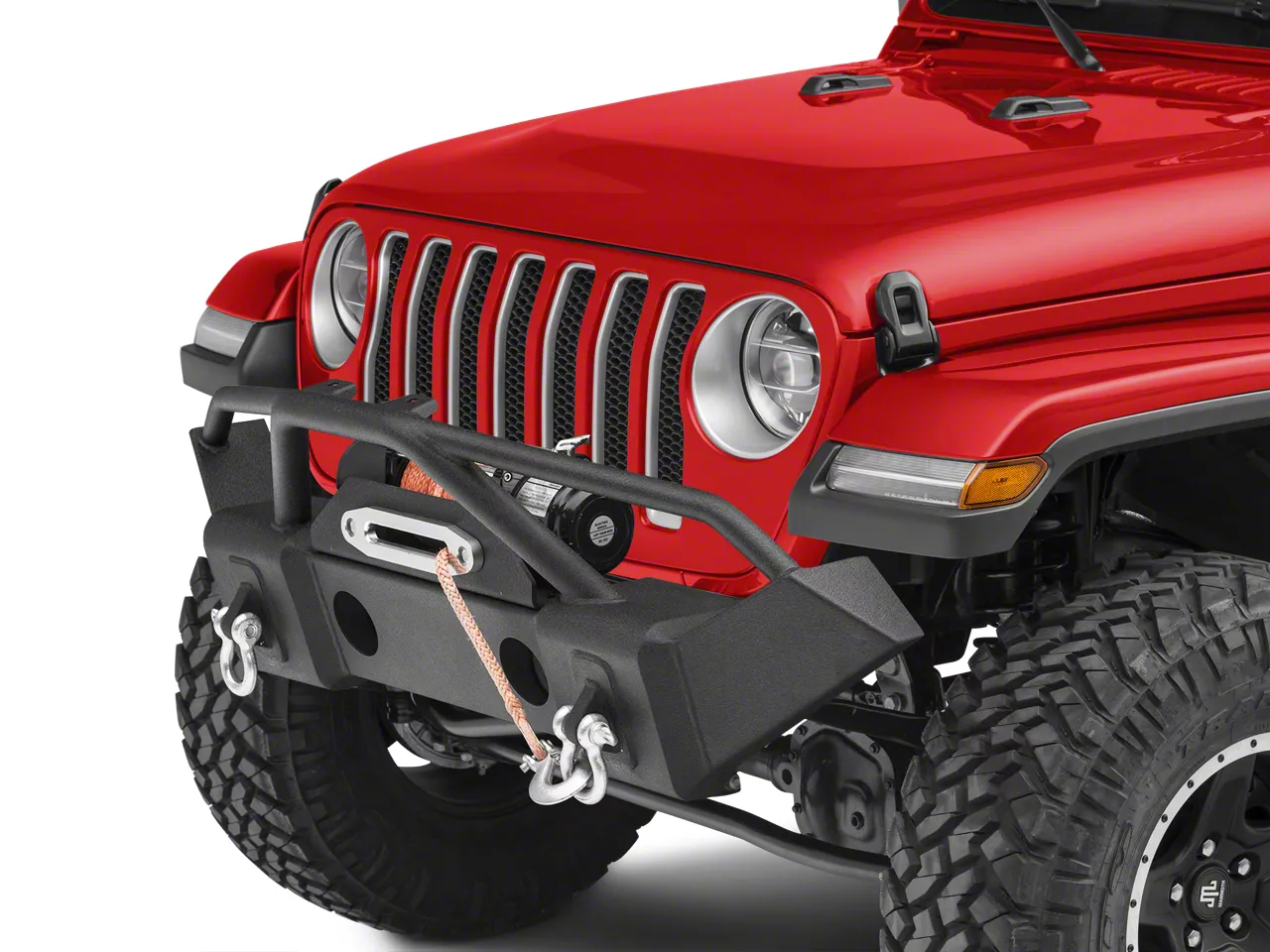 RedRock Jeep Wrangler Avenger Winch Front Bumper J116312 (18-24 Jeep ...