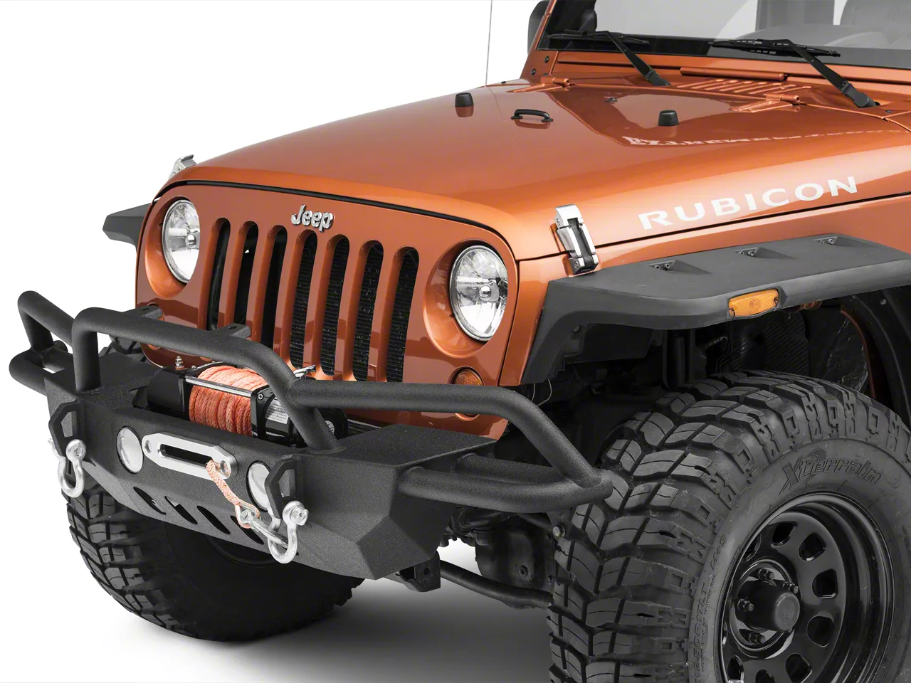 RedRock Jeep Wrangler Crawler-Max Full Width Winch Front Bumper J116325 ...