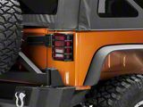 RedRock Euro Style Tail Light Guards; Black (07-18 Jeep Wrangler JK)