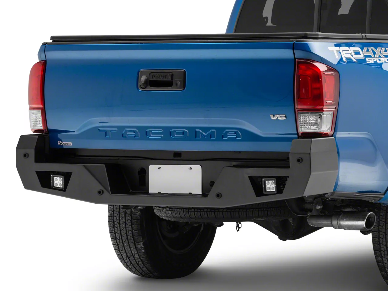 Barricade Tacoma HD Rear Bumper with LED Fog Lights TT1047 (16-23 ...