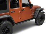 RedRock HD Straight Rocker Steps; Textured Black (07-18 Jeep Wrangler JK 4-Door)