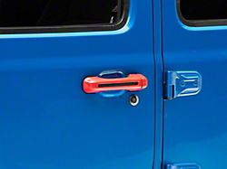 RedRock Door Handle Covers; Red (20-24 Jeep Gladiator JT)