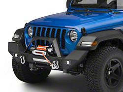 RedRock Max-HD Full Width Winch Front Bumper with Fog Lights and LED Light Bar (20-24 Jeep Gladiator JT)