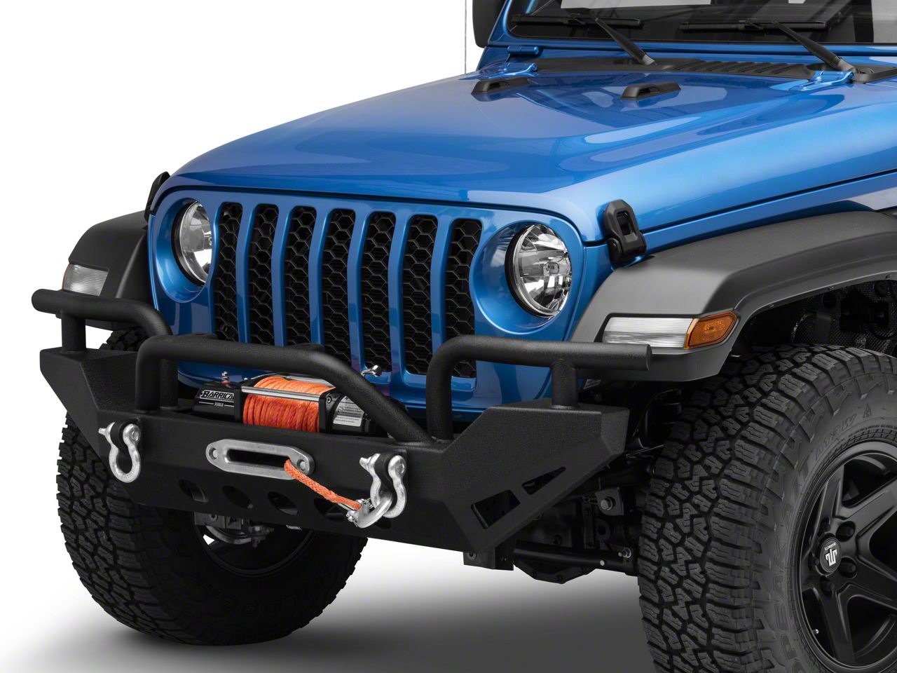 RedRock Jeep Gladiator Rock Crawler Full Width Winch Front Bumper ...