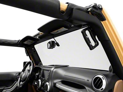 RedRock Aluminum Front Grab Handles; Black (07-18 Jeep Wrangler JK)