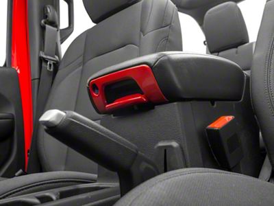 RedRock Armrest Trim Set; Red (18-25 Jeep Wrangler JL)