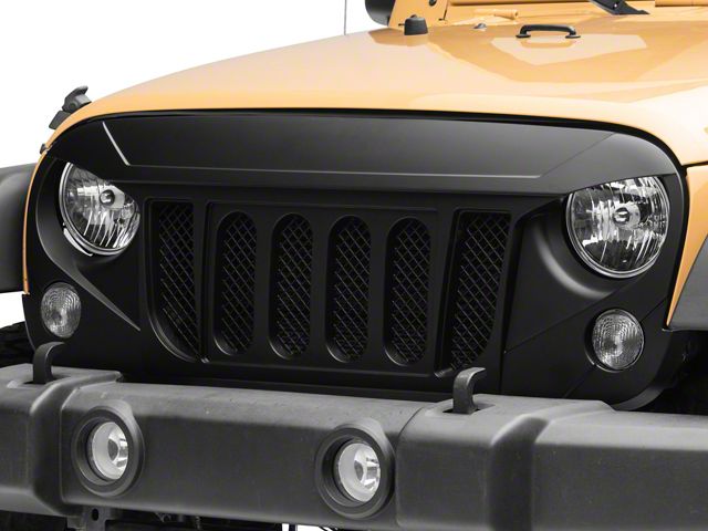 RedRock Beast Grille; Matte Black (07-18 Jeep Wrangler JK)