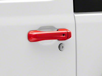 RedRock Door Handle Covers; Red (18-24 Jeep Wrangler JL 2-Door)