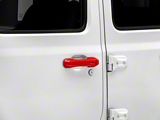 RedRock Door Handle Covers; Red (18-24 Jeep Wrangler JL 4-Door)