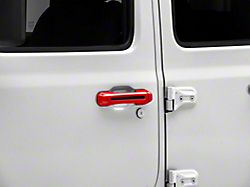 RedRock Door Handle Covers; Red (18-24 Jeep Wrangler JL 4-Door)