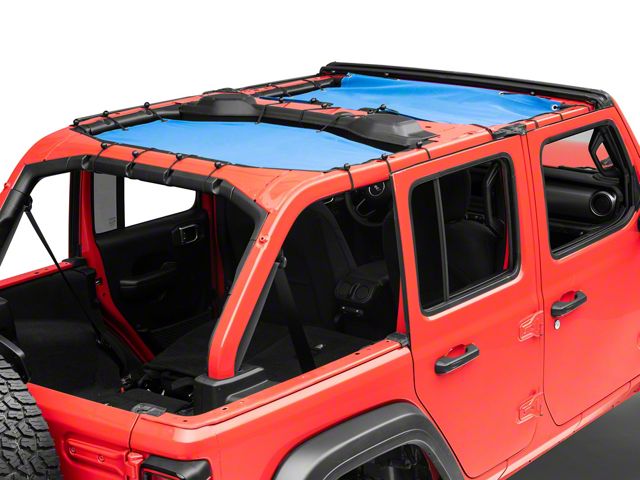 RedRock Mesh Sun Shade; Front and Rear; Blue (18-24 Jeep Wrangler JL 4-Door)