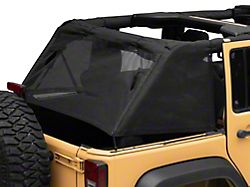 RedRock Mesh Wrap-Around Cargo Shade; Black (07-18 Jeep Wrangler JK 4-Door)