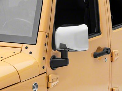 RedRock Mirror Covers; Chrome (07-18 Jeep Wrangler JK)