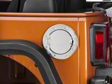 RedRock Non-Locking Fuel Door; Stainless Steel (07-18 Jeep Wrangler JK)