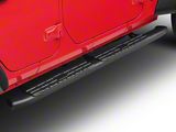 RedRock Pinnacle Oval Bent End Side Step Bars; Textured Black (18-24 Jeep Wrangler JL 4-Door)