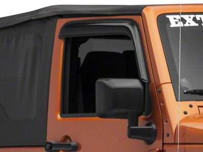 RedRock Rain Guards; Smoke (07-18 Jeep Wrangler JK 2-Door)