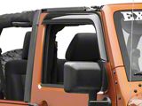 RedRock Rain Guards; Smoke (07-18 Jeep Wrangler JK 4-Door)