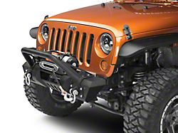 RedRock Stubby HD Pre-Runner Winch Front Bumper with Light Bar Tabs (07-18 Jeep Wrangler JK)