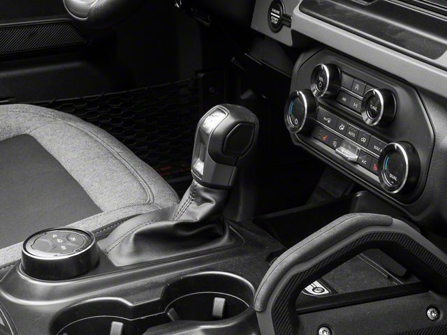 RedRock Billet Console Switch Cover Kit; Black (21-24 Bronco)