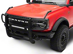 RedRock HD Modular Grille Guard with LED Fog Lights and 20-Inch LED Light Bar; Black (21-25 Bronco, Excluding Raptor)