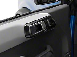 RedRock Inner Door Handle Trim; Gloss Black (21-24 Bronco)