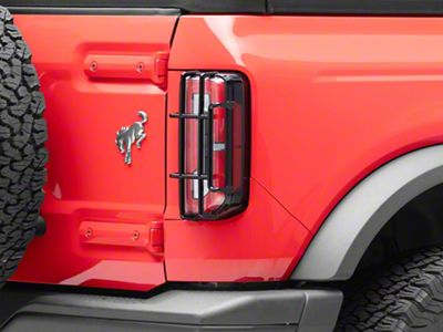 RedRock Off Road Tail Light Guards; Black (21-25 Bronco w/ Factory LED Tail Lights, Excluding Raptor)